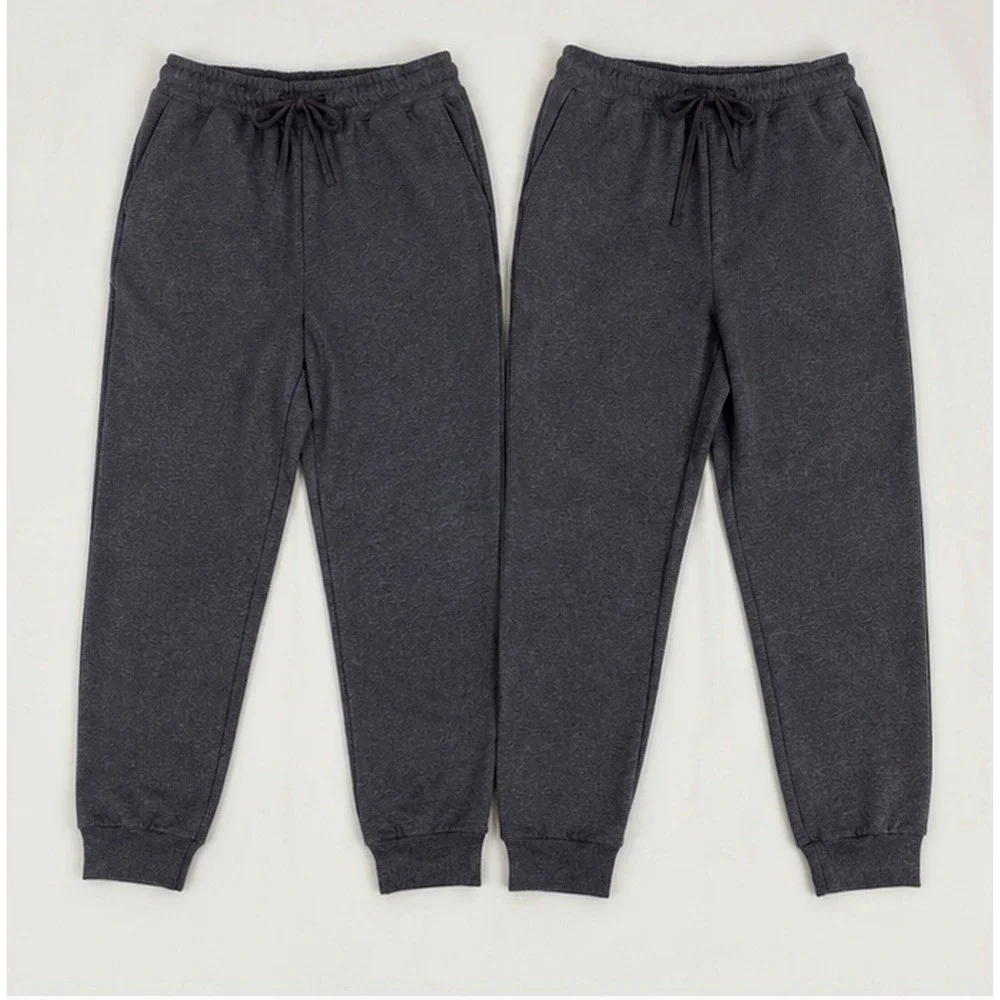 Hanes EcoSmart Mens XL 2 Pack Lot Soft Fleece Jogger Sweatpants Gray 30.5 Inseam